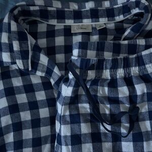 L.L. Bean Pajamas Checkered Flannel
